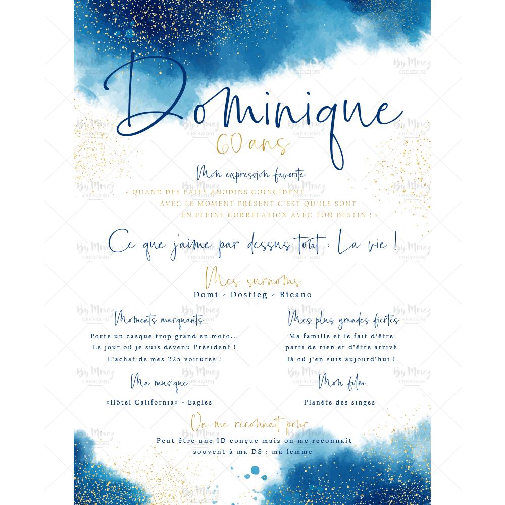 Marque page / Signet Communion - Thème Aquarelle bleu marine & or - Mmez  Creazioni