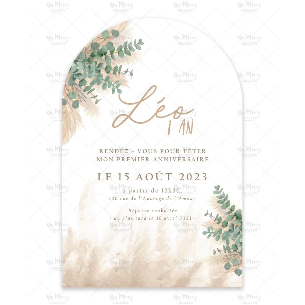 Affiche anniversaire personnalisée - Thème Sorcier Parchemin & Eucalyptus -  Mmez Creazioni